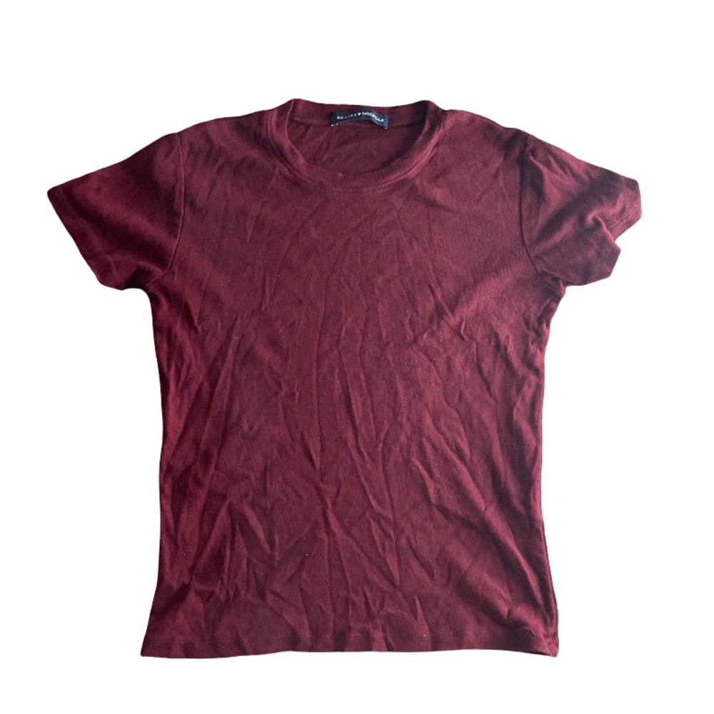 Brandy Melville Deep Red Short Sleeve Tee